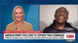 <p>Melissa Jefferson-Wooden officially confirmed her status as the fastest woman in the world at the World Athletics Championships in Tokyo earlier this month. She's been catching up with World Sports Amanda Davies.</p>