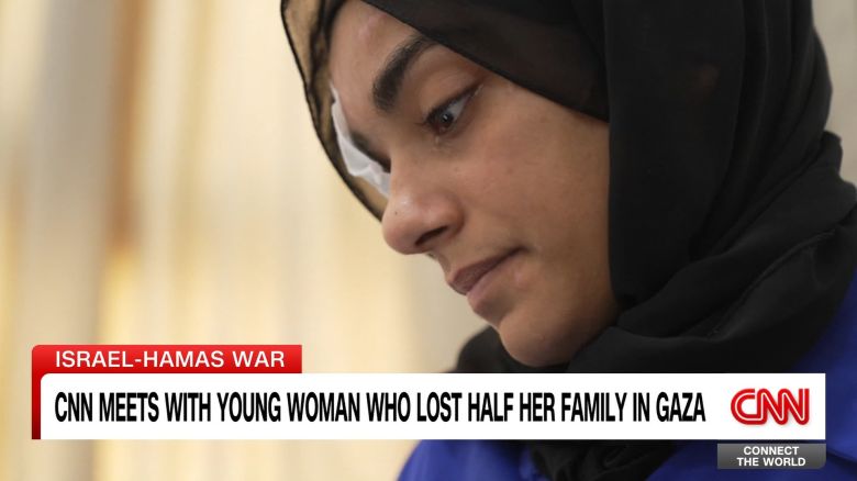<p>An 18-year-old woman, caught in the crossfire of the Gaza conflict, shares her powerful and difficult story with CNN’s Jomana Karadsheh.</p>