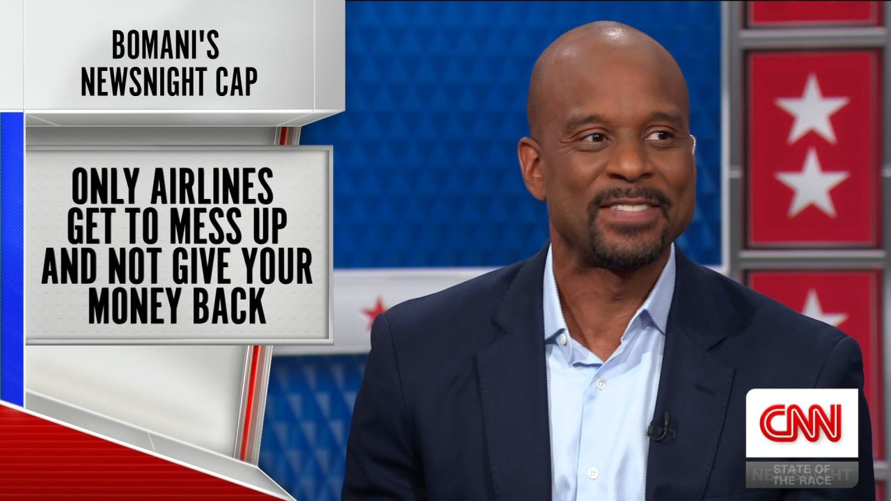 <p>On tonight's NewsNight Cap, Bomani Jones says airlines are the only companies that get to mess up everything and not pay for it.</p>