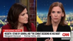 <p>The White House is now saying Admiral Frank Mitchell Bradley ordered a second strike on a boat in the Caribbean, not Secretary of Defense Pete Hegseth. Lawmakers are saying that second strike could constitute a war crime. Former Army JAG officer Margaret Donovan explains why she believes the illegality of that second strike is “so basic for anyone who served in the military.”</p>