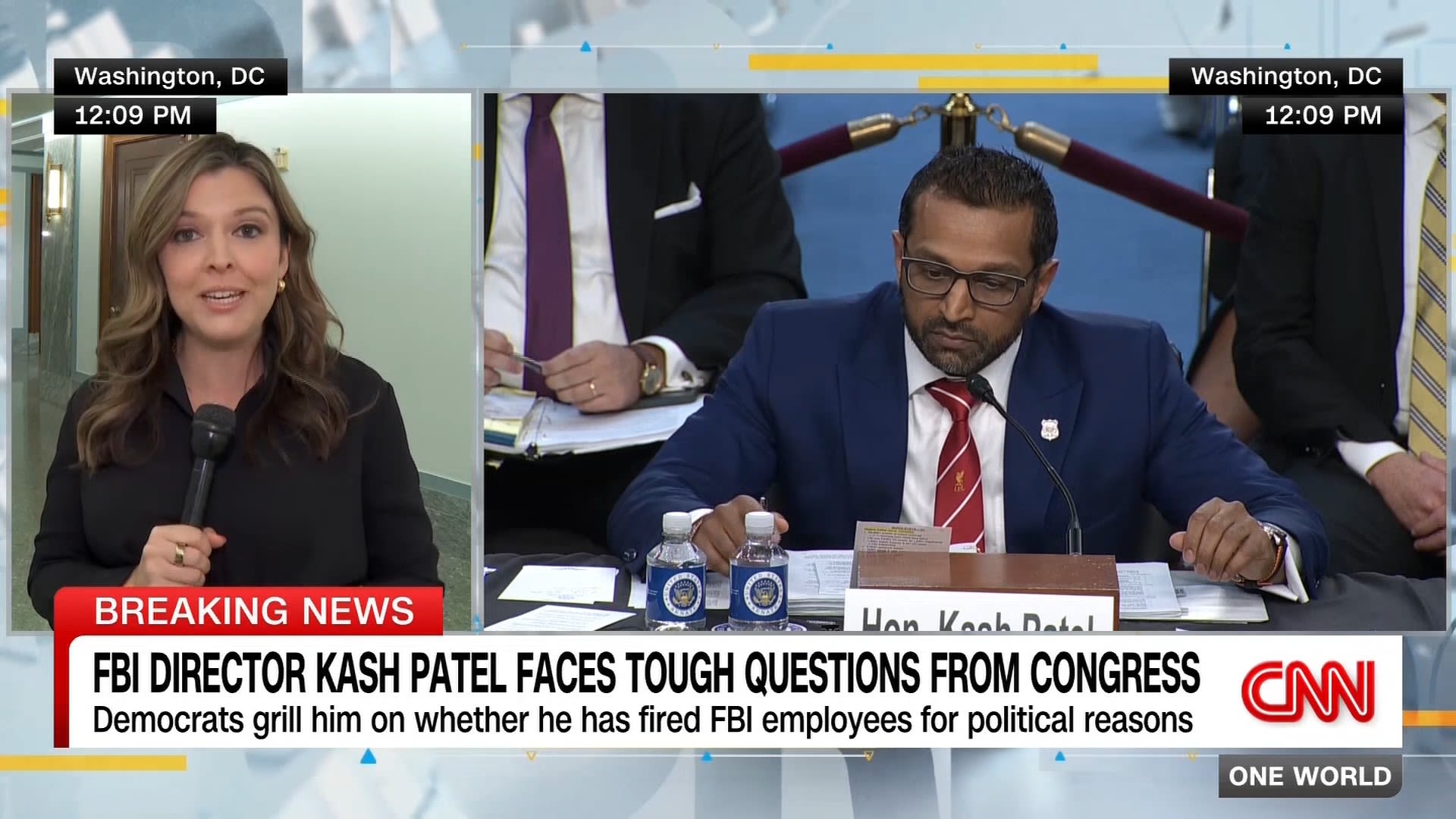 <p>Kash Patel fields questions from Congress on FBI firings and the handling of the Charlie Kirk investigation. CNN's Arlette Saenz is speaking with lawmakers on The Hill. </p>