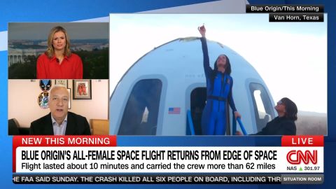 <p>Former NASA astronaut Michael Massimino told CNN's Pamela Brown that the all-female Blue Origin flight, which included Katy Perry and Gayle King on board, opens up a world of possibilities in commercial space tourism. </p>