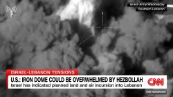 <p>CNN's Natasha Bertrand reports on fears Israel's air defense system could be vulnerable to Hezbollah's arsenal of missiles and drones.</p>