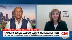 <p>The American superstar swimmer Katie Ledecky is the most decorated female swimmer ever with a total of 14 Olympic medals, including 9 golds. But with greatness comes the expectation of even more success and that will be Katie's focus at the World Swimming Championships in Singapore where she'll be looking to add to her glittering haul of 21 golds. Ledecky has been speaking with CNN Sports' Coy Wire.</p>