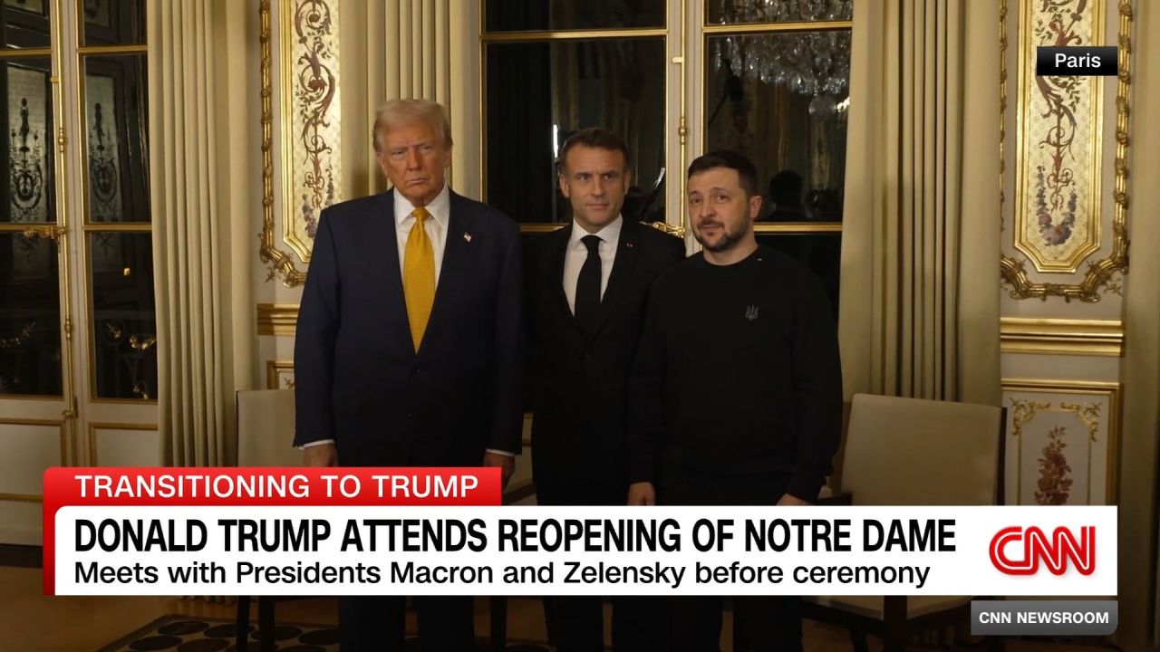 

<p>U.S. President elect Donald Trump met with multiple foreign leaders during his trip to France. CNN’s Alayna Treene reports.</p>
<p>” class=”image__dam-img image__dam-img–loading” onload=”this.classList.remove(‘image__dam-img–loading’)” onerror=”imageLoadError(this)” height=”1080″ width=”1920″></picture>
    </div>
</div></div>
</p></div>
</div>
<div class=
