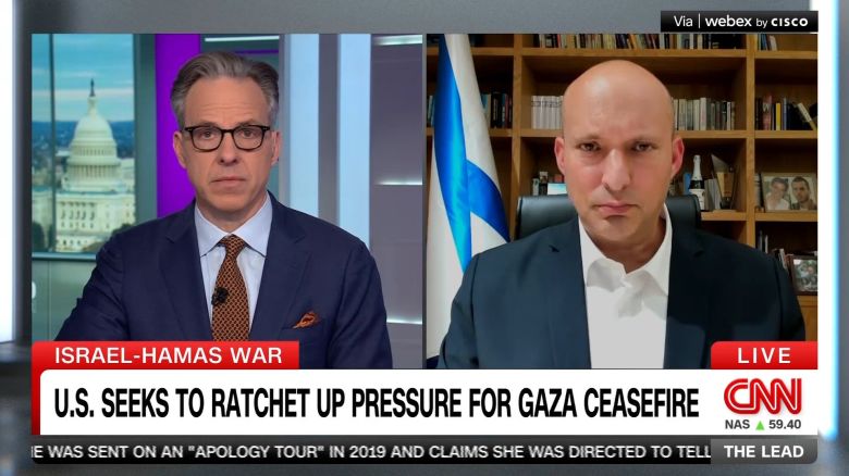 <p>Naftali Bennett speaks with CNN's Jake Tapper</p>