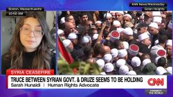 <p>As a fragile ceasefire holds in southern Syria following deadly clashes, a Syrian Druze writer in exile Sarah Hunaidi tells CNN it’s a “horrible situation” on the ground, as food supplies run low and hospitals remain out of service.</p>