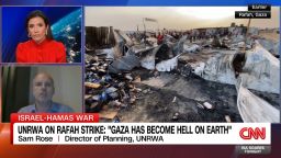 <p>Following an Israeli strike inside Rafah that took the lives of at least 45 Palestinians on Sunday, Isa Soares speaks with Sam Rose, Director of Planning for UNRWA, about what he calls a "massacre of civilians" and the humanitarian crisis unfolding on the ground. </p>