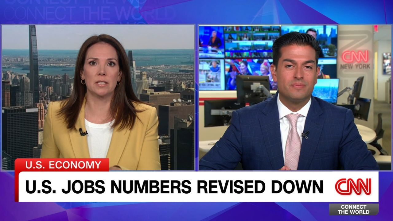 <p>A preliminary annual review of employment data by the U.S. government counts 818,000 fewer jobs in March of this year than initially reported. CNN's Matt Egan explains why the number is not unexpected, and what it could mean for interest rates.</p>