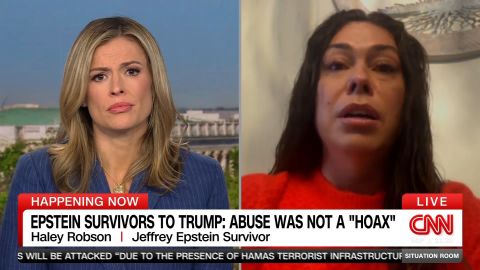 <p>Haley Robson, who says she was assaulted by Jeffrey Epstein when she was 16, tells CNN's Pamela Brown that she has yet to hear from the White House after she directly invited Trump to sit down with her to prove that calls for transparency are "not a hoax."</p>