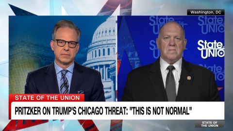 <p>Jake Tapper presses Border Czar Tom Homan on what Chicago should expect this week as President Trump prepares to take action.</p>