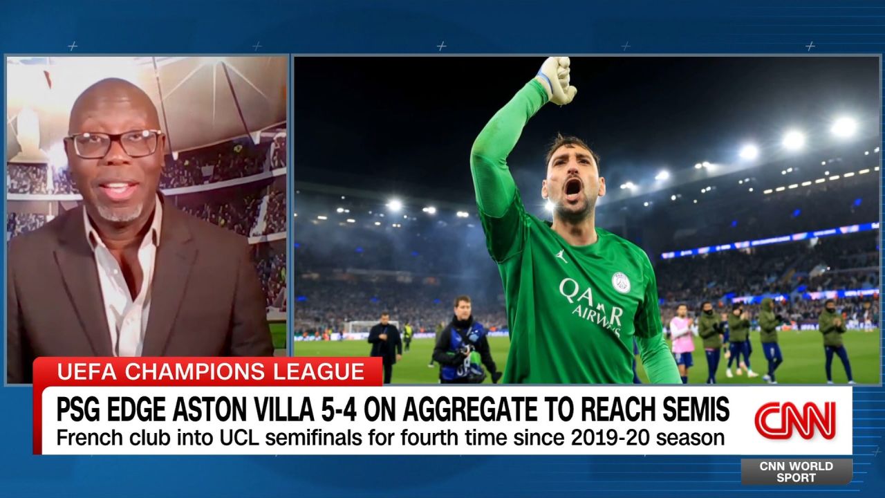 <p>CNN World Sport's Patrick Snell discusses PSG's narrow aggregate victory over Aston Villa as well as Barcelona's triumph over Borussia Dortmund in the UEFA Champions League quarterfinals with CNN Senior Sport Analyst Darren Lewis.</p>