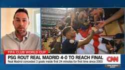 <p>PSG continue their stellar campaign, reaching another final after their thrashing of Real Madrid on Wednesday. TNT Sports analyst and former MLS defender Brian Dunseth reviews the match with World Sport's Andy Scholes.</p>