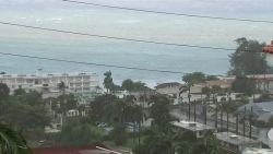 <p>Churning seas in Montego Bay as Jamaicans await the landfall of Hurricane Melissa.  </p>