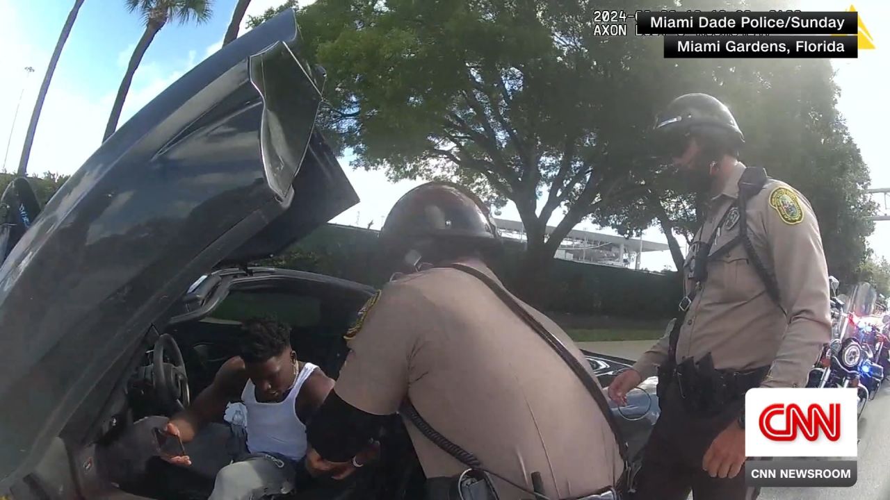 <p>Miami-Dade police release the body-cam footage showing the traffic stop and brief detainment of NFL player Tyreek Hill.</p>
