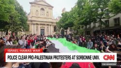 <p>Police shut down pro-Palestinian protests at the Sorbonne on Monday. The government also announced that it will withhold funding for Sciences Po following a protest there.</p>