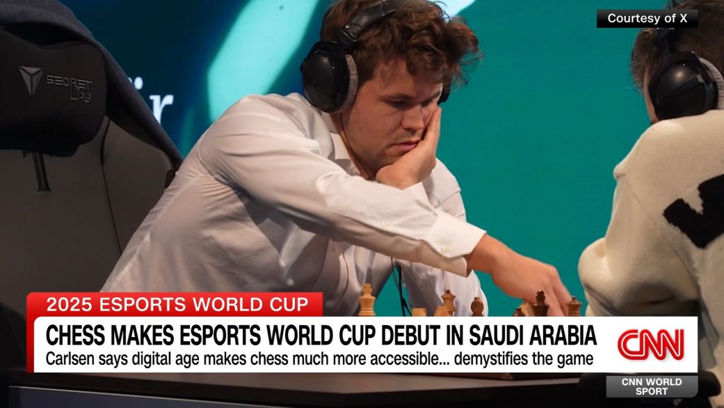 <p>Chess is making its debut at the 2025 Esports World Cup in Saudi Arabia, with $1.5 million on the line. Ahead of the first pieces being moved around the board, 5-time world champion from Norway, Magnus Carlsen, sat down with CNN's Eleni Giokos to discuss the impact of chess joining Esports World Cup.</p>