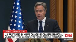 <p>U.S. Secretary of State Antony Blinken says Hamas proposed a number of changes “which go beyond positions they had previously taken” and questioned whether the group is negotiating “in good faith.” CNN's Kylie Atwood reports.</p>