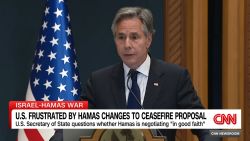 <p>U.S. Secretary of State Antony Blinken says Hamas proposed a number of changes “which go beyond positions they had previously taken” and questioned whether the group is negotiating “in good faith.” CNN's Kylie Atwood reports.</p>