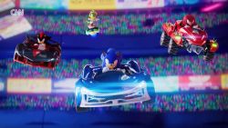 <p>The speedy, blue hedgehog swaps his running shoes for race karts in the high-speed game, 'Sonic Racing: CrossWorlds.' Rick Damigella talked with Takashi Iizuka for this story.</p>