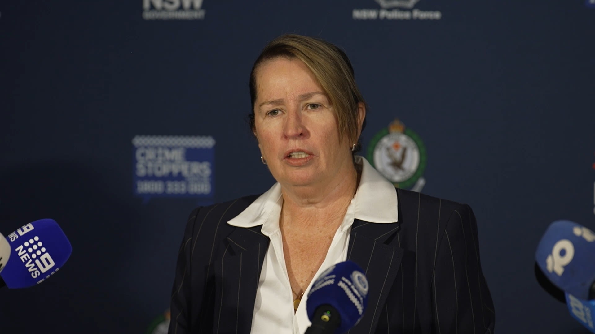 NSW Police Supplementary Jane Doherty reveals details of four men charged with sharing satanic child abuse material on December 1, 2025.
