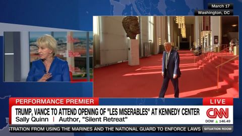 <p>Washington Post contributor and author of new book "Silent Retreat" Sally Quinn joined CNN's Wolf Blitzer and Pamela Brown to discuss President Trump's fundraiser for the Kennedy Center on opening night of the musical "Les Miserables."</p>