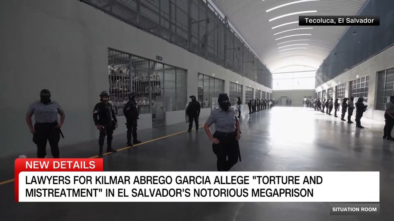 <p>CNN's Priscilla Alvarez reports on a lawsuit from lawyers for Kilmar Abrego Garcia alleging he suffered "torture and mistreatment" after he was wrongfully deported and held in El Salvador’s notorious mega prison.</p>