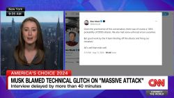 <p>CNN's Clare Duffy discusses the technical issues and potential political implications surrounding Elon Musk's interview with Donald Trump on the X platform.</p><p><br /></p>