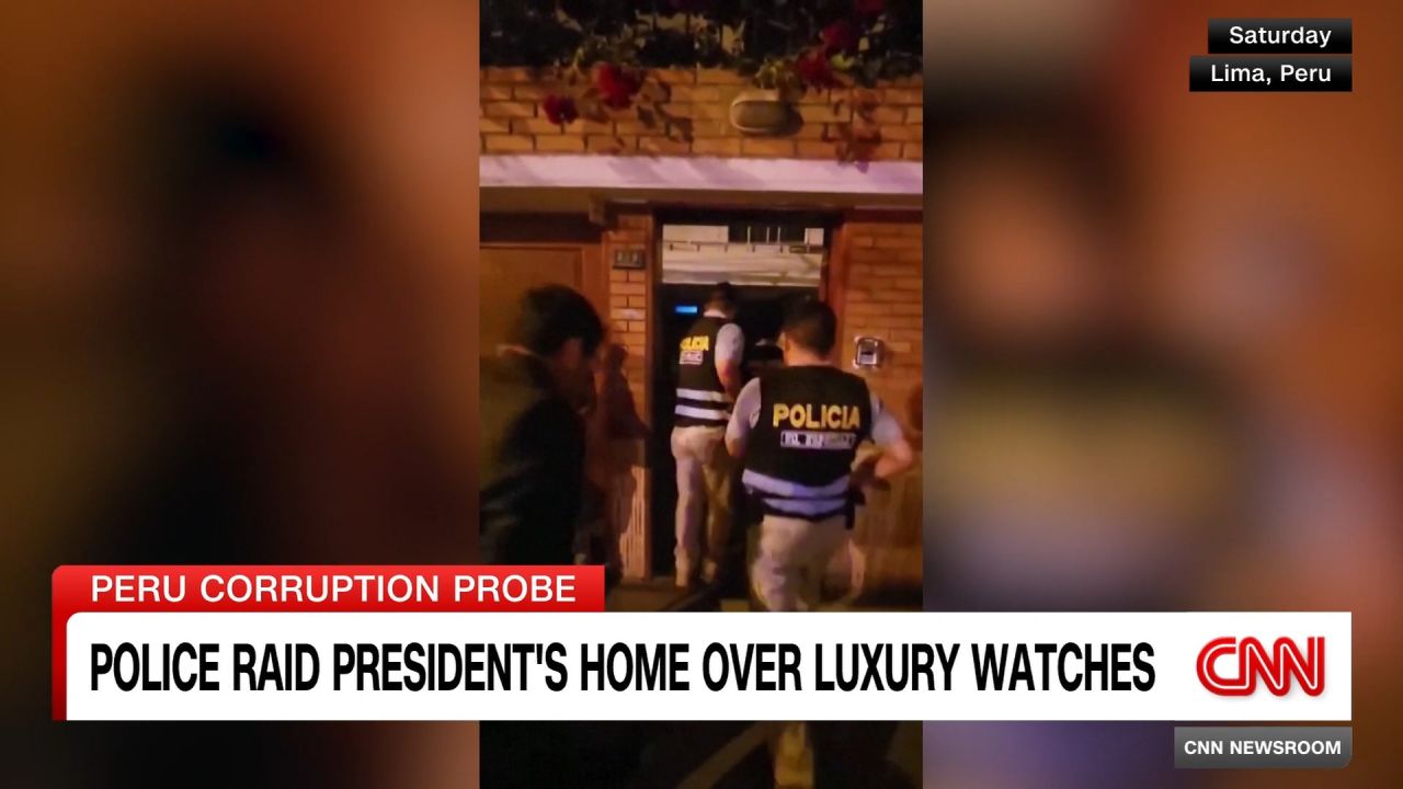 <p>Armed police raided Peru’s government palace and the private home of President Dina Boluarte in search of Rolexes and other luxury watches as part of a preliminary corruption inquiry.</p>