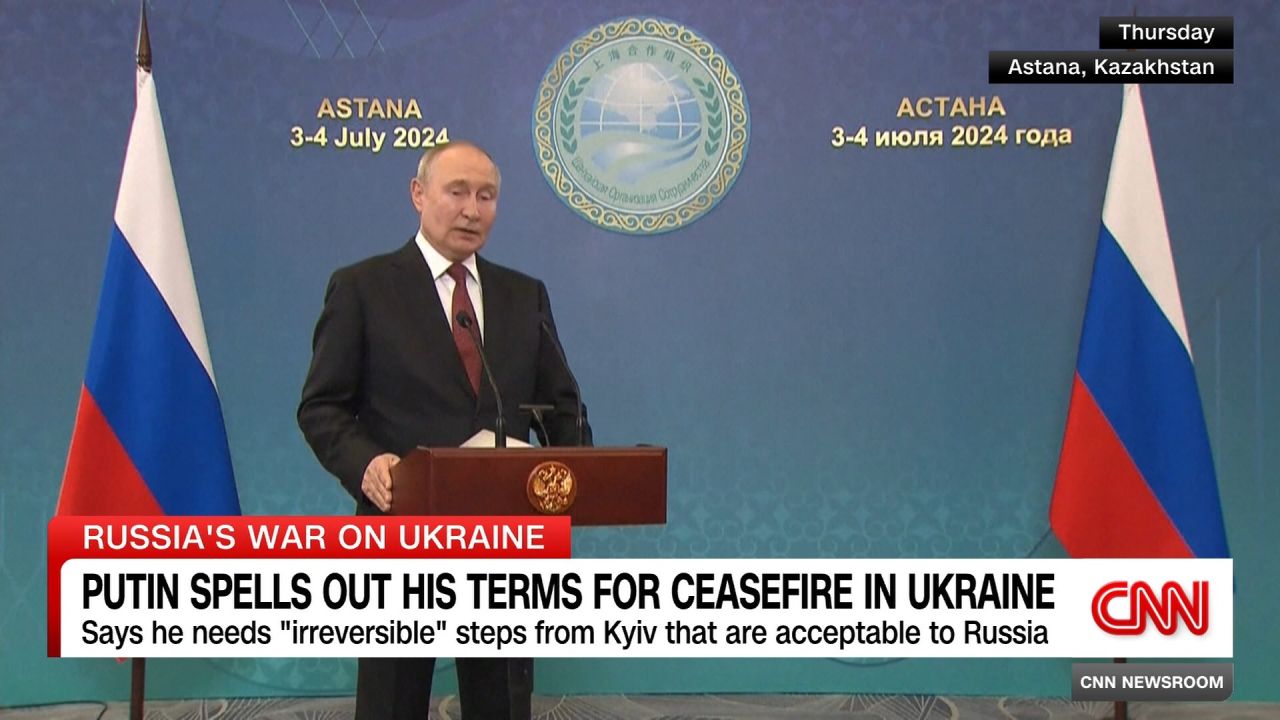 <p>Russian President Vladimir Putin said Moscow has been "deceived" in past negotiations, including talks in Istanbul in 2022, which "went down the drain," and says it will not declare a ceasefire until Ukraine takes 'irreversible' steps.</p>