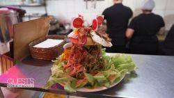 <p> CNN’s Richard Quest steps into the rhythmic world of the Chinchineros, drumming up an appetite. But he isn’t prepared for the size of his lunch: giant sandwiches requiring a knife and fork!</p>