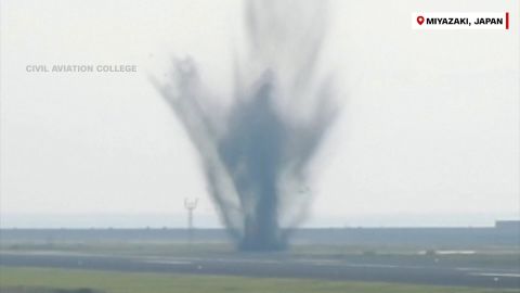 <p>A buried American bomb from World War II exploded at a Japanese airport on Wednesday, cancelling more than 80 flights. No injuries were reported, officials told the Associated Press.</p>