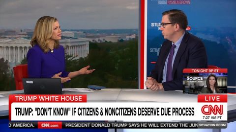 <p>Legal Analyst Steve Vladeck told CNN's Pamela Brown that President Trump's comments Sunday on NBC were "pretty stunning."</p>