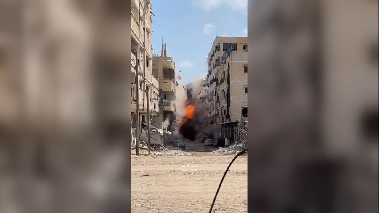 <p>Video circulating on social media showed an explosion in Gaza City on Friday, just hours after the Israeli security cabinet approved plans for a full takeover of the city. </p><p><br /></p><p>The video shows an explosion which took place just a few streets away from one of the city’s main hospitals, Al-Shifa. Hospital director, Dr Mohammad Abu Salmiya told CNN the strike targeted an empty house and he wasn’t aware of any injured persons. </p>