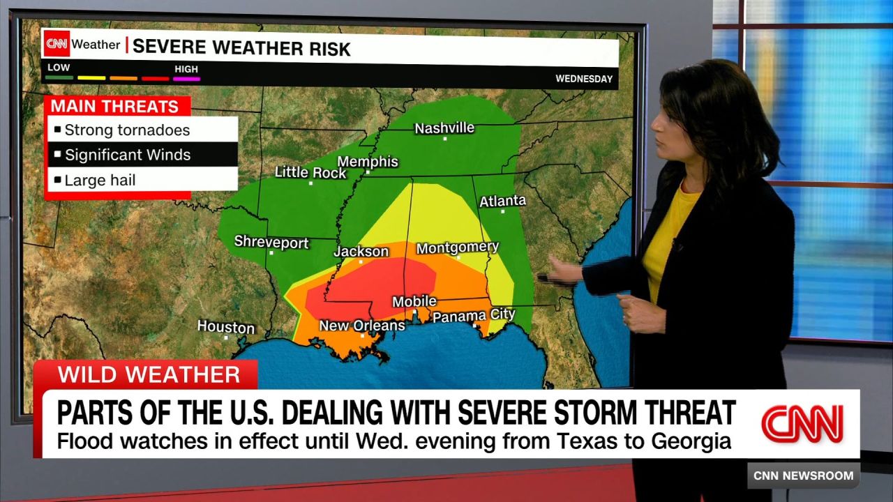 

<p>Alison Sinzar at the CNN Weather Center tells Rachel Solomon about severe weather across the southern United States</p>
<p>” class=”image__dam-img image__dam-img–loading” onload=”this.classList.remove(‘image__dam-img–loading’)” onerror=”imageLoadError(this)” height=”1080″ width=”1920″/></picture>
    </div>
</div></div>
</p></div>
</p></div>
<div class=