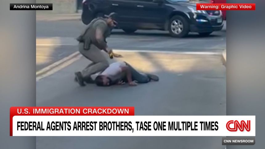 <p>Video out of Connecticut shows federal immigration agents violently arresting two undocumented brothers from Mexico. CNN's Maria Santana has our report. A warning that some of the images you're about to see are graphic. </p>