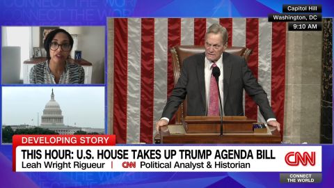 <p>The House takes up the revised Senate version of President Trump's sweeping domestic agenda bill, which passed the senate on Tuesday by the slimmest of margins. CNN Political Analyst and Historian Leah Wright Rigueur says if the bill becomes law, people will remember Donald Trump as the President who increased the national debt and took away people's healthcare, which she says is a "dangerous legacy" for the Republican party.</p>