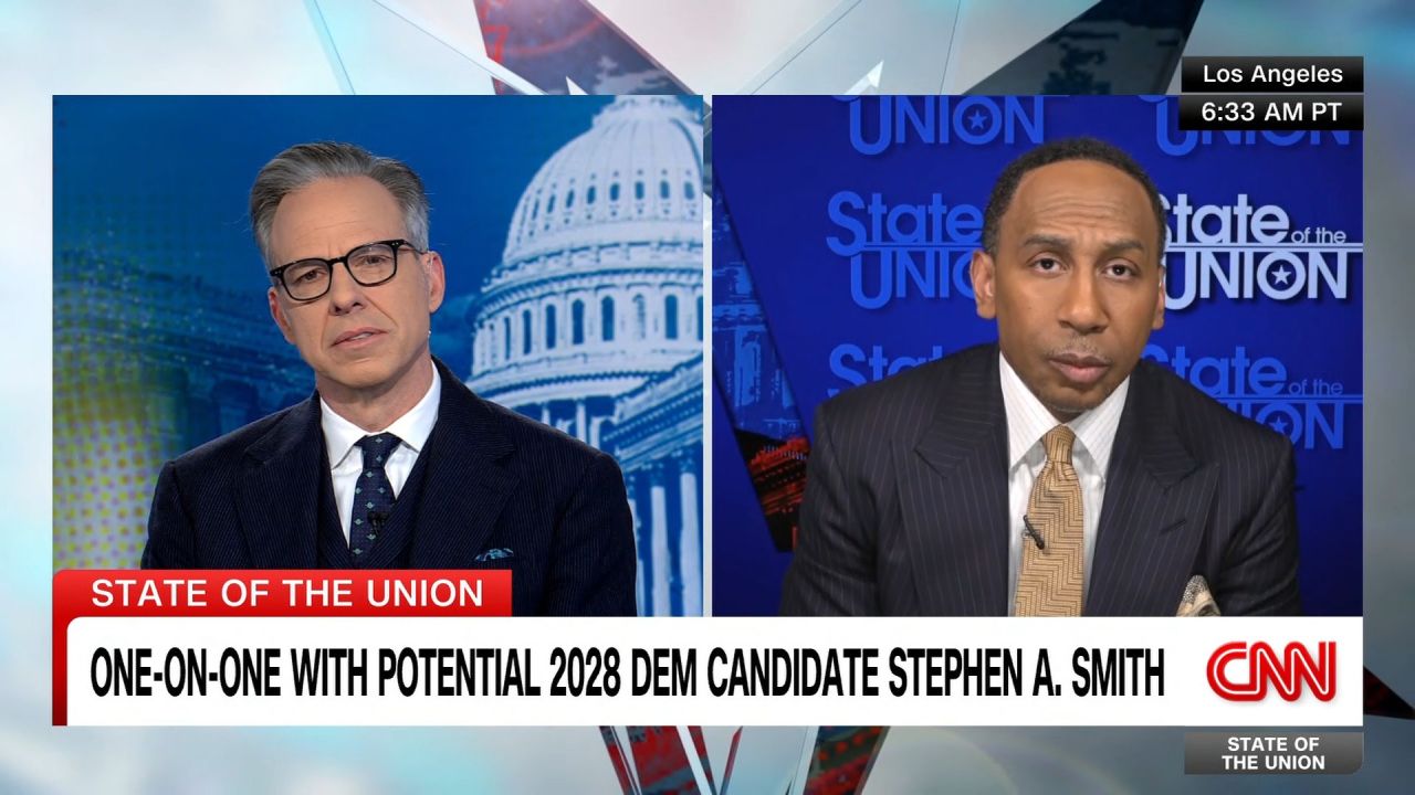 clipped thumbnail - sotu-jake-tapper-interviews-stphen-a-smith-on-potential-presidentila-bid - CNN ID 21596593 - 00:04:14;24
