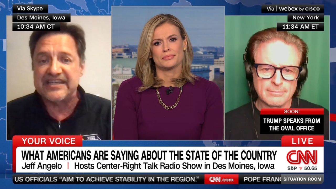 <p>Conservative host Jeff Angelo and liberal host John Fugelsang shared how their listeners are feeling about the state of the country after a tumultuous week of tariff decisions against Canada and Mexico.</p>