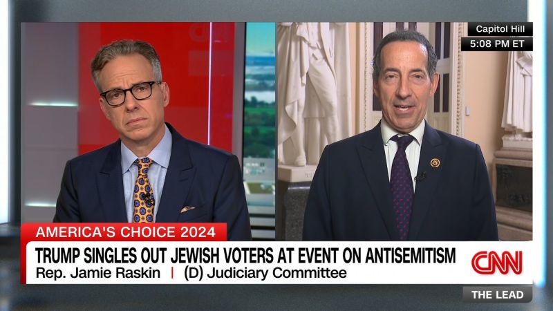 Rep. Raskin reacts to Trump’s criticism of Jewish voters