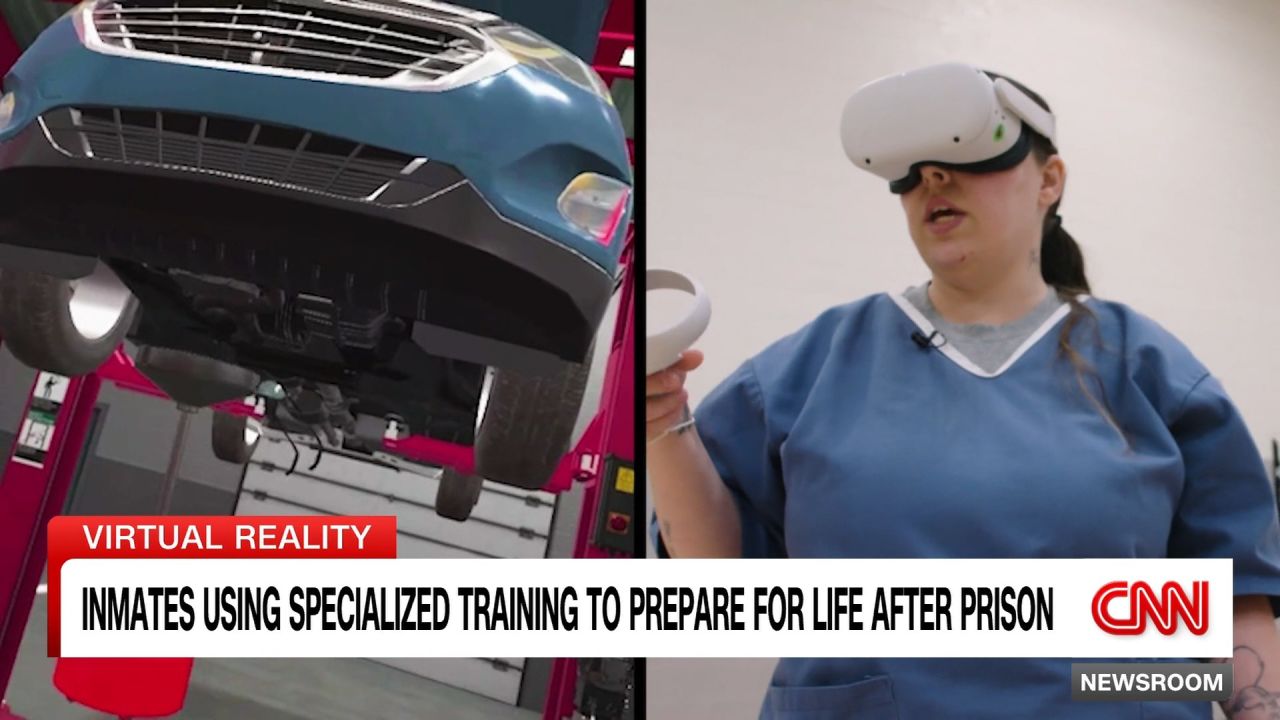 <p>CNN's Clare Duffy reports on how virtual reality is helping inmates at a correctional facility to prepare for life outside prison. </p>