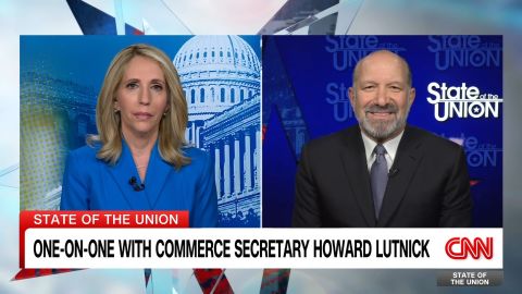 <p>CNN's Dana Bash asks Commerce Secretary Howard Lutnick whether Americans need to be prepared for higher prices and empty shelves this summer due to President Trump's trade war.</p>
