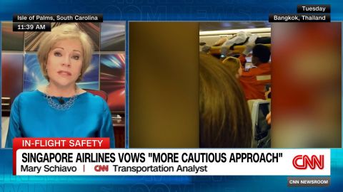 <p>CNN's Fredricka Whitfield speaks with CNN Transportation Analyst Mary Schiavo about the change in policy by Singapore Airlines after a severe turbulence incident.</p>