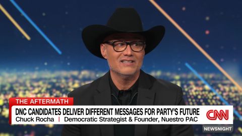 <p>Democratic strategist Chuck Rocha announces he won’t run to lead the Democratic party as the DNC Chair. So who’s the best candidate to lead the party into the future? Abby Phillip and her NewsNight panelists discuss.</p>