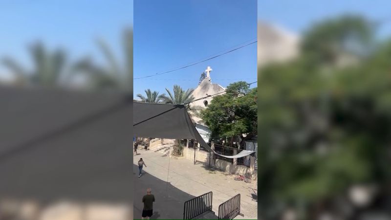 Video: Gaza’s only Catholic church hit in strike