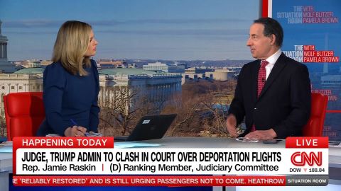 <p>Democratic Rep. Jamie Raskin of Maryland criticized the Trump administration's mounting fight against judicial processes, telling CNN's Pamela Brown that Trump sees the Constitution as "inconvenient furniture that's got to be kicked out of the way."</p>
