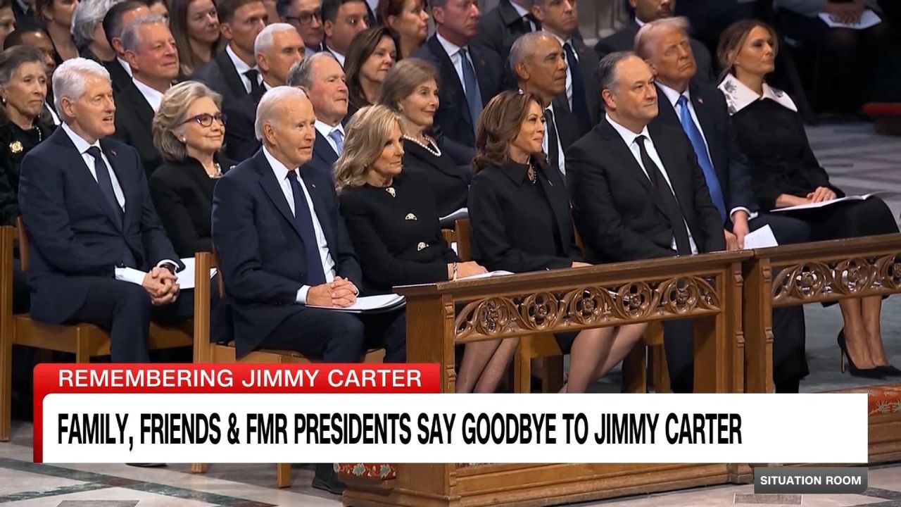 <p>Jimmy Carter's funeral brings presidents Biden, Trump, Obama, Bush, and Clinton together for an emotional tribute to their predecessor.</p>