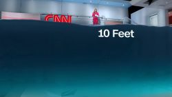 <p>CNN's Kate Bolduan illustrates what a life-threatening scale of a 10-foot storm surge as Hurricane Milton strengthens. </p>