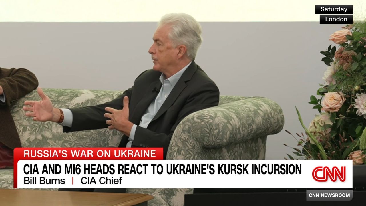 <p>CIA director Bill Burns and MI6 chief Richard Moore speak about Ukraine's latest incursion in Russia's Kursk region.</p>