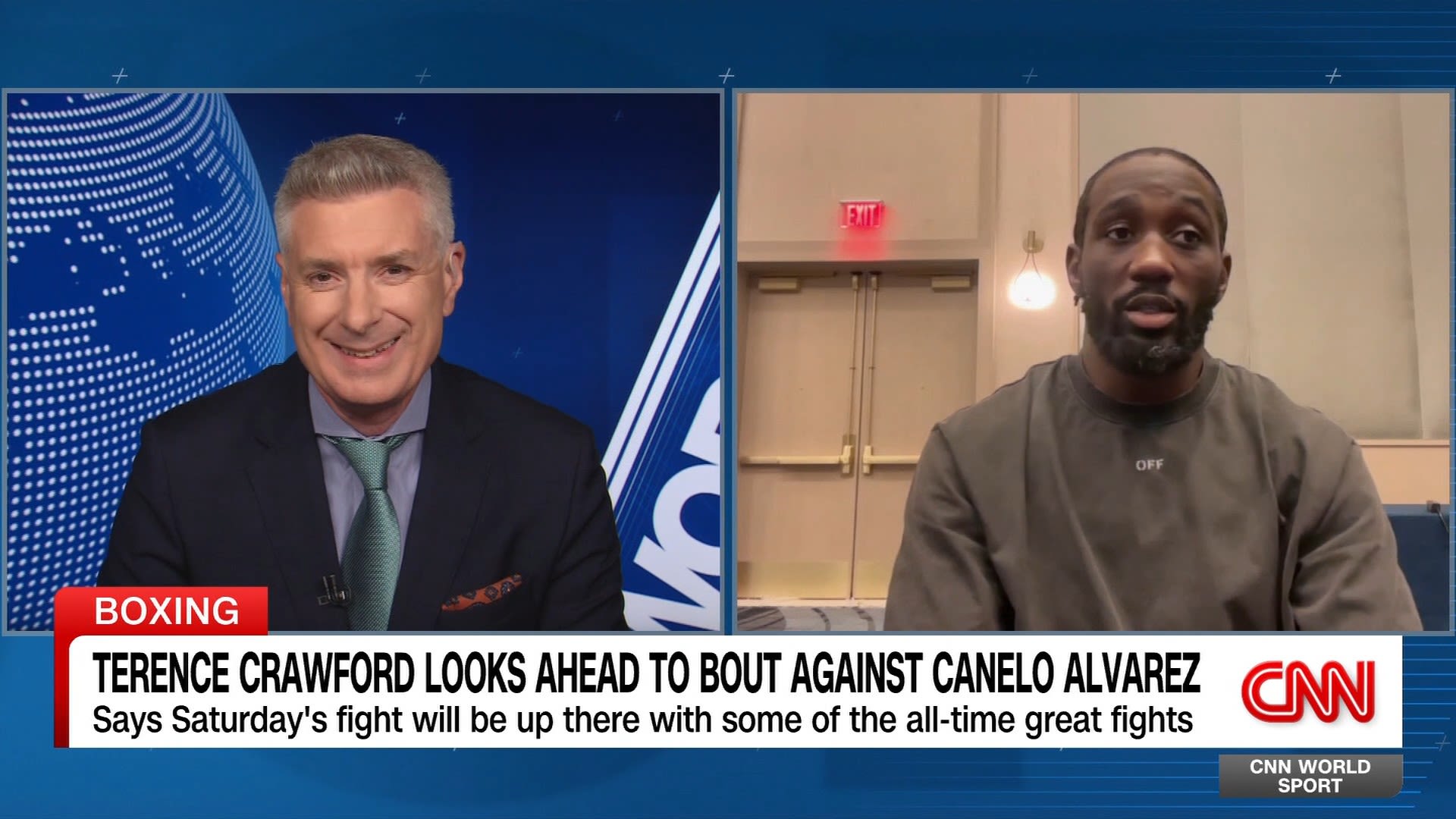 <p>37-year-old Terence Crawford takes on Canelo Alvarez for the Undisputed Super Middleweight title. It's set to shatter previous Las Vegas attendance records, and it's the first time in boxing history a fight of this significance is going to be streamed live globally on Netflix.</p><p>It's been quite a journey to get here from where he began in Nebraska, as Crawford's been telling World Sport's Don Riddell. </p>